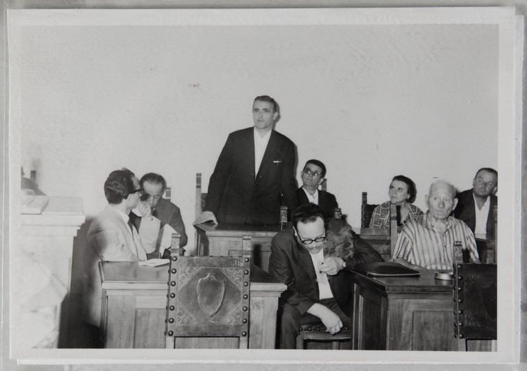 Poggibonsi, 18-19 luglio 1964, XX° anniversario della liberazione e conferimento ad Alcide Cervi della cittadinanza onoraria. Partecipanti alla cerimonia